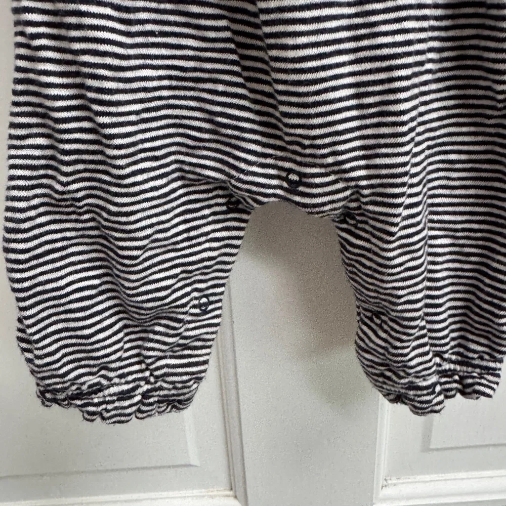 Baby GAP 0-3M Girls Black and White Stripe Camisole Sleeveless Jumpsuit
